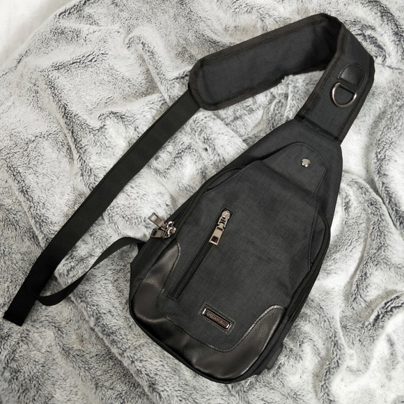 Qhxianbao Handbags - Crossbody bag multi compartment grey